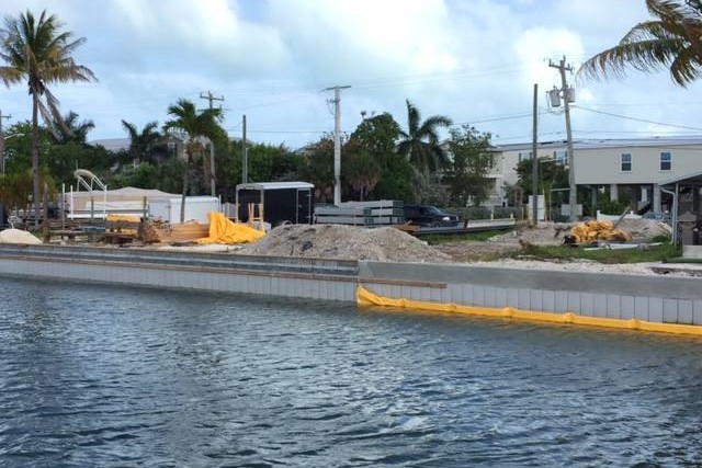Seawall replacement with Truline system