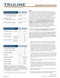 Engineering General Specifications Truline