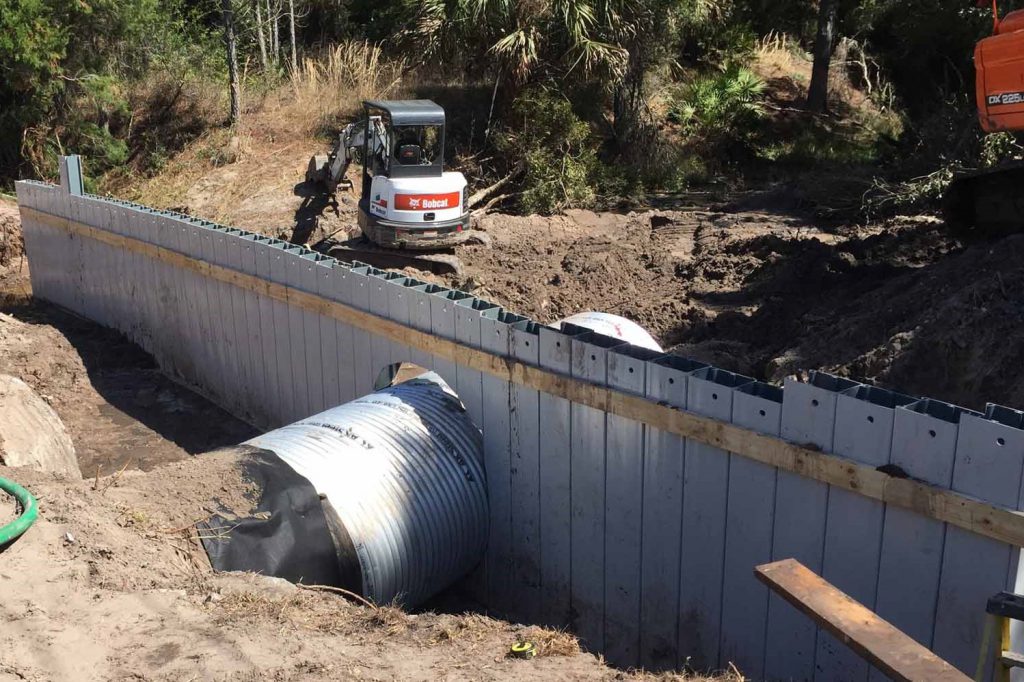 headwall construction with Truline system