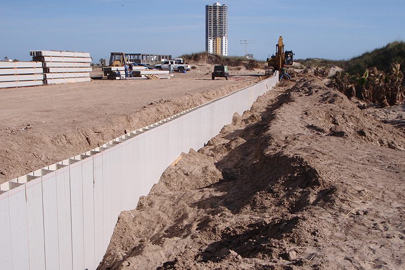 Truline cutoff flood protection wall Texas