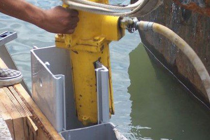 Truline seawall construction vibratory hammer