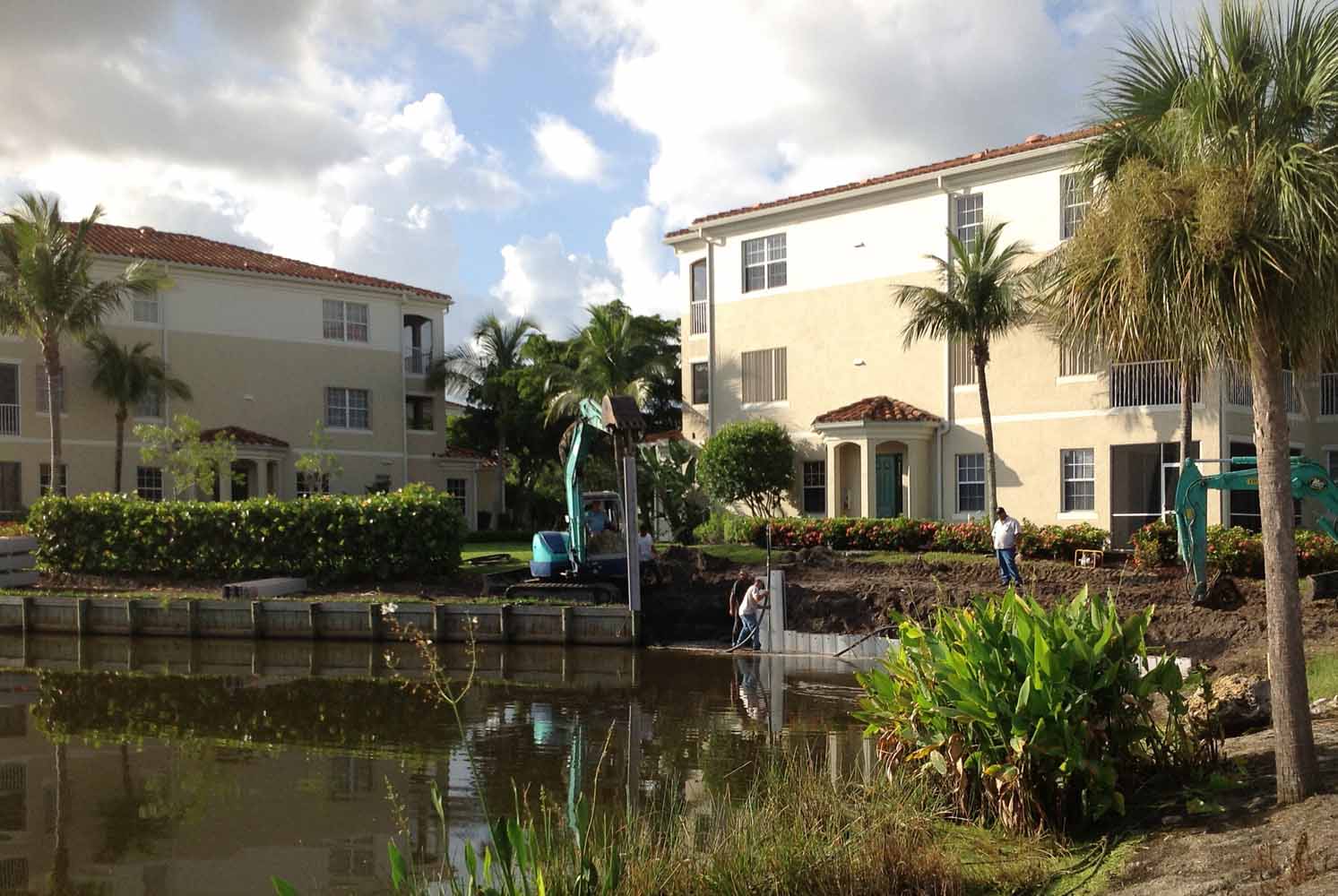 Wood seawall replacement Truline-Florida Yacht Club 1