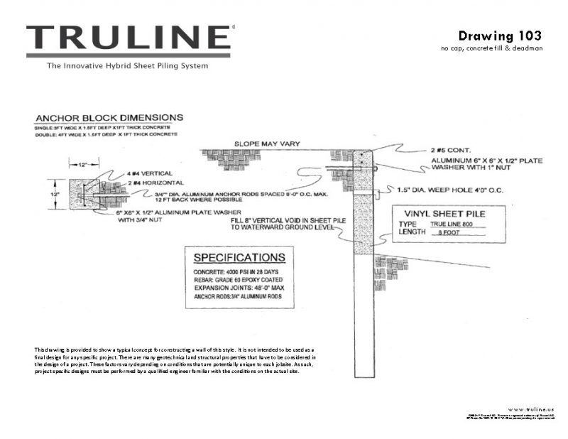 Seawalls Design and Engineering Seawall Drawings | TRULINE®