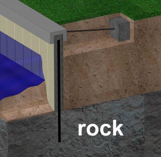 Pin Pile Installation with Truline wall system Pin pile installation with Truline wall system